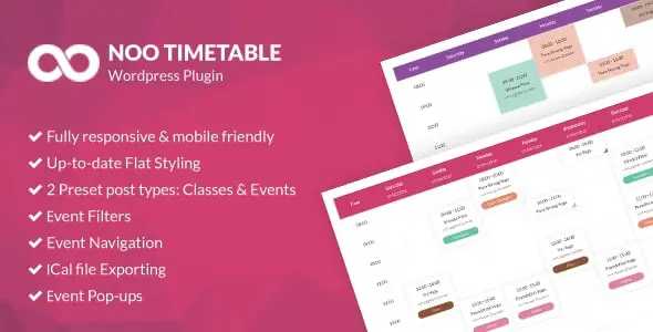 Noo Timetable Responsive Calendar