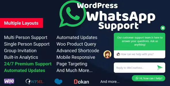 WordPress WhatsApp Support