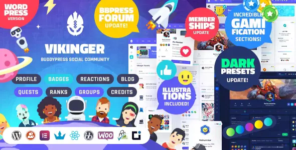 Vikinger – BuddyPress and GamiPress Social Community Theme