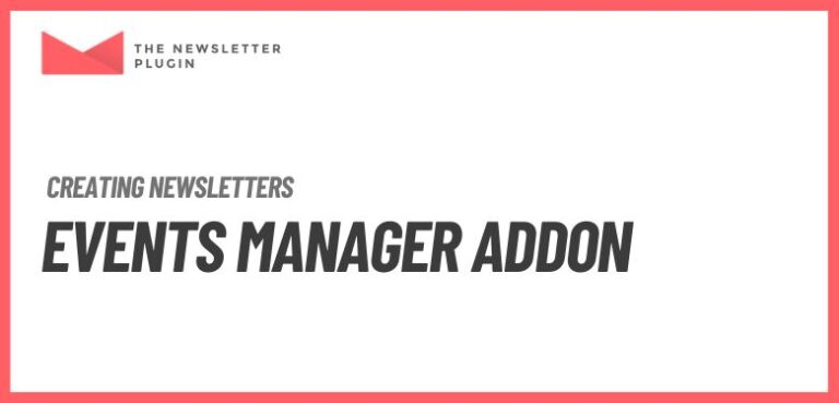 Newsletter - Events Manager Addon