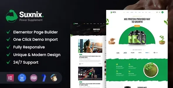 Suxnix  – Health Supplement WordPress Theme