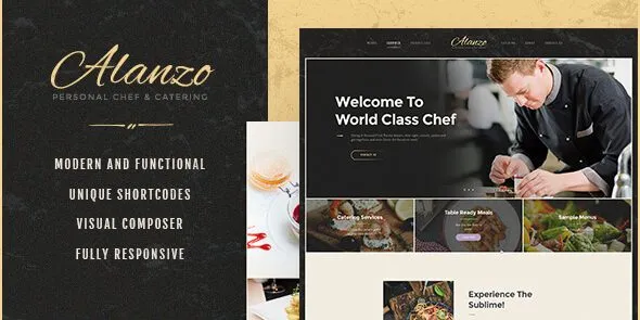 Alanzo – Personal Chef & Wedding Catering Event WordPress Theme