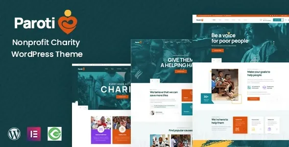 Paroti  - Nonprofit Charity WordPress Theme