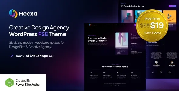 Hecxa  - Creative Design Agency FSE WordPress Theme