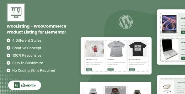 WooListing  - WooCommerce Product Listing for Elementor