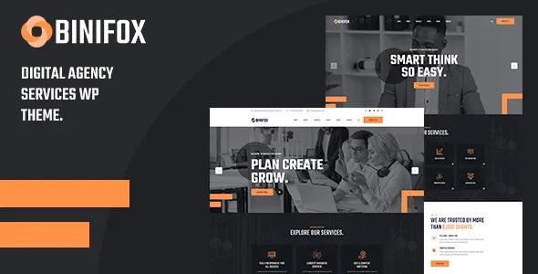 Binifox  - Digital Agency Services WordPress Theme + RTL
