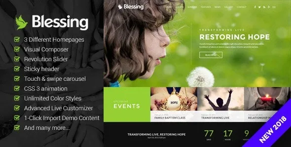 Blessing  - Responsive WordPress Theme for Church Websites
