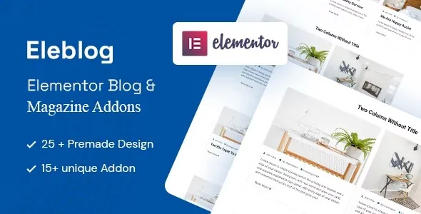 Eleblog  - Elementor Magazine and Blog Addons