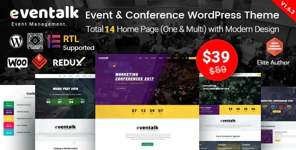 EvnTalk  - Event Conference WordPress Theme