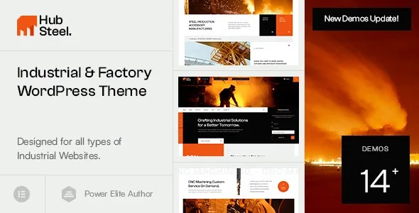 Hubsteel  Industrial & Factory WordPress Theme