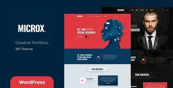 Microx - Personal Portfolio WordPress Theme + RTL