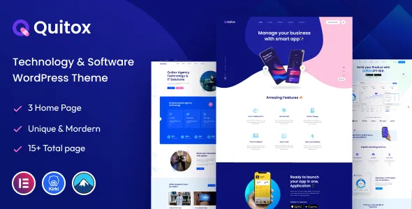 Quitox  - Software & IT Solutions WordPress Theme