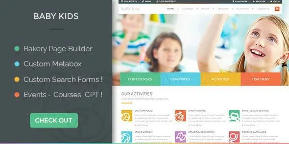 Baby Kids  - Education Primary School For Children Theme