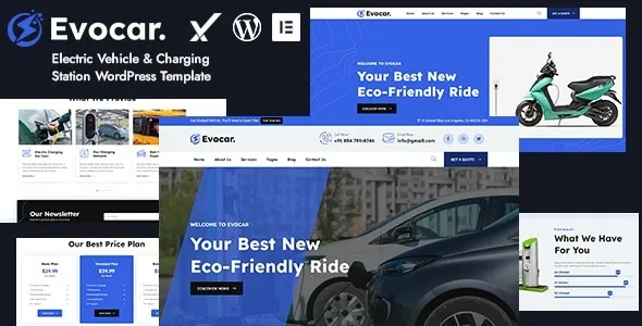 Evocar  - Electric Vehicle & Charging Station WordPress Theme