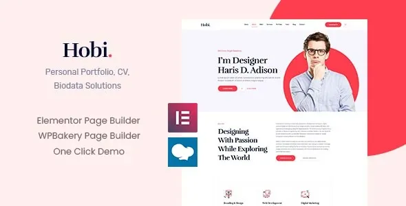 Hobi  - Personal Portfolio WordPress Theme