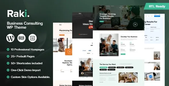 Raki  - Business, Finance Consulting WordPress Theme
