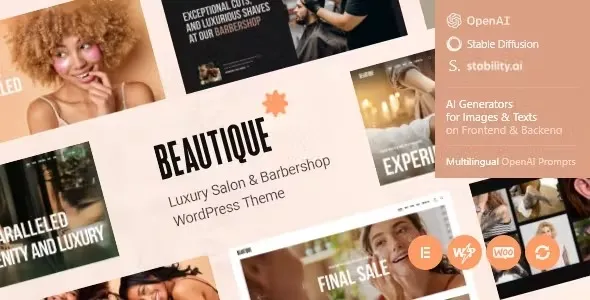 Beautique  - Luxury Salon & Barbershop WordPress Theme
