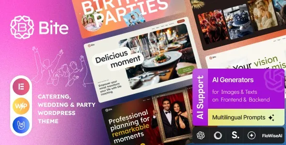 Bite  Catering, Wedding & Party WordPress Theme