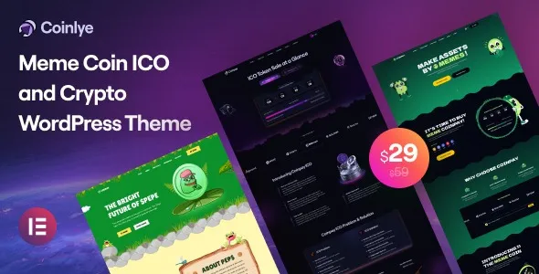 Coinlye  - Meme coin ICO & Crypto WordPress Theme