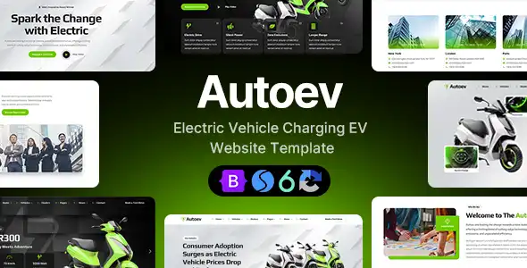Autoev Electric Vehicle Charging Website Template