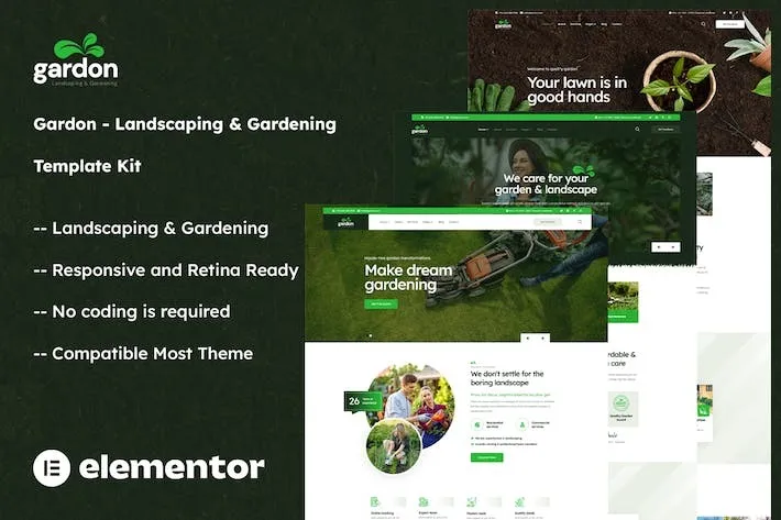 Gardon  - Landscaping & Gardening Elementor Template Kit