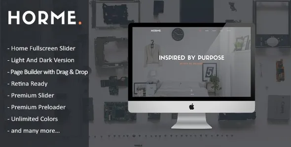 Horme  - Clean One Page WordPress Theme