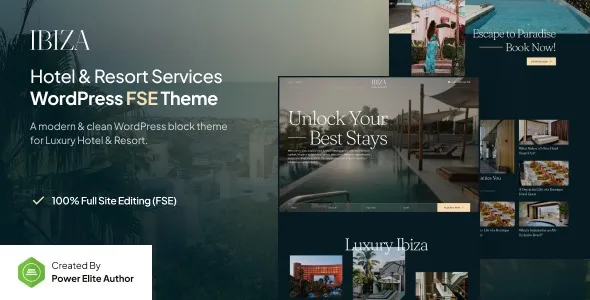 Ibiza  - Luxury Hotel & Resort FSE WordPress Theme