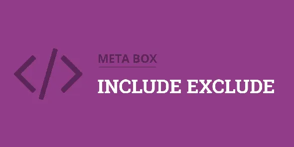 Meta Box Include Exclude