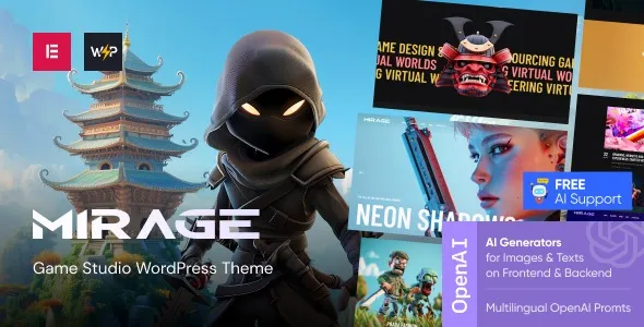Mirage  - Game Studio WordPress Theme