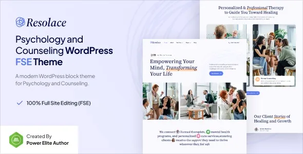 Resolace  – Psychology & Counseling FSE WordPress Theme