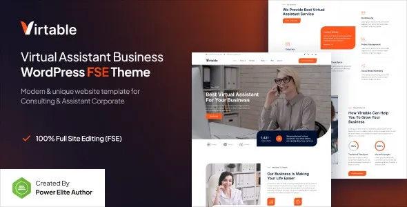 Virtable  - Virtual Assistant Business FSE WordPress Theme