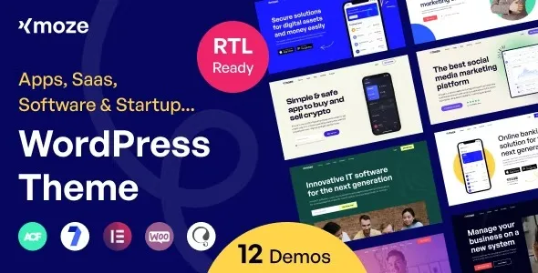 Xmoze - Saas Software Startup WordPress Theme