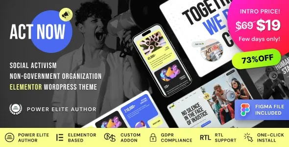 Act Now  – Social Activism & NGO WordPress Theme