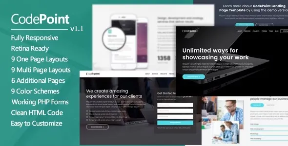 CodePoint  - Multi-Purpose Landing Page WordPress Theme