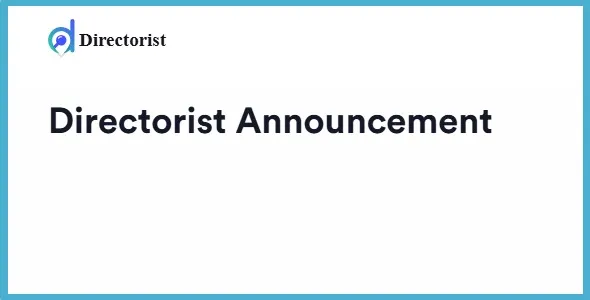 Directorist Announcement