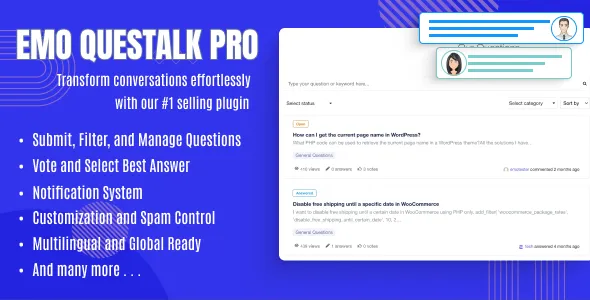 EMO Questalk Pro – Question & Answer Plugin