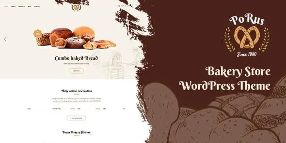 Porus  - Bakery Store WordPress Theme