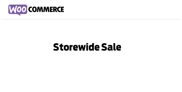 Storewide Sale For WooCommerce