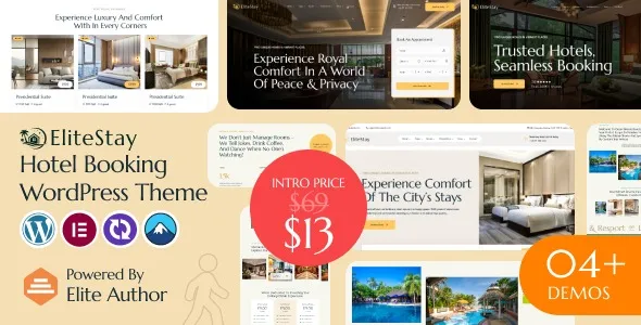 EliteStay – Hotel Booking WordPress Theme
