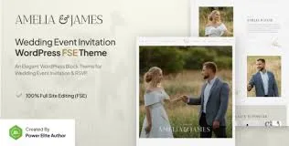 Amelia & James – Wedding Invitation Gutenverse FSE WordPress Theme