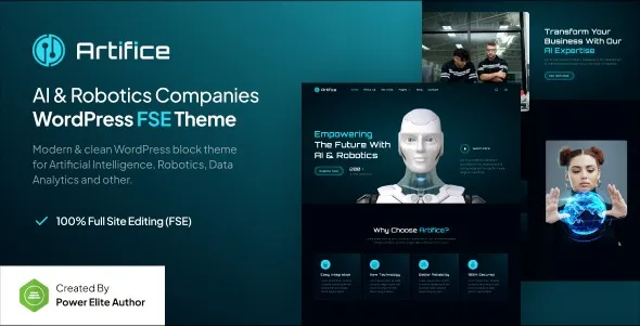 Artifice – AI & Robotics Company Gutenverse FSE WordPress Theme