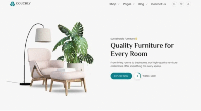 Couchly - Furniture Store WooCommerce Elementor Template Kit