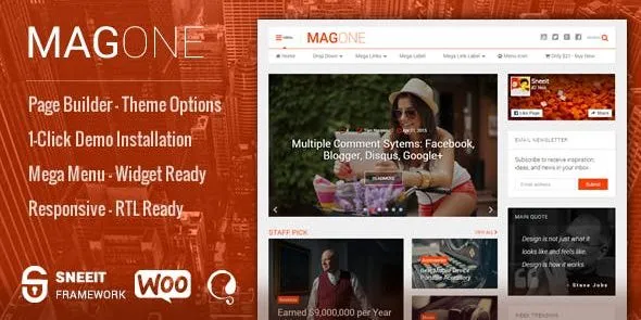 MagOne - Responsive Magazine & News WordPress Theme
