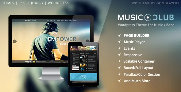 Music Club - Band/Party WordPress Theme