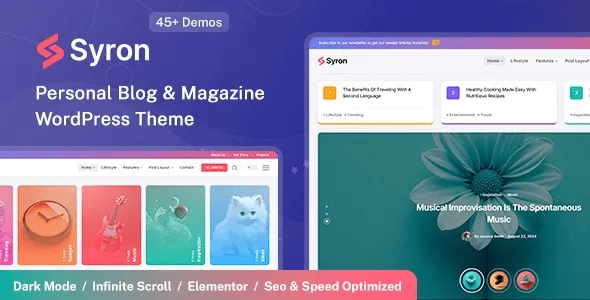 Syron – Personal Blog & Magazine WordPress Theme