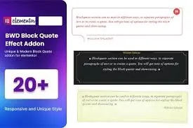BWD Block Quote Addon For Elementor