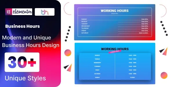 BWD Business Hours - addon for elementor