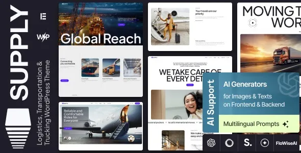 Supply – Logistics, Transportation & Trucking WordPress Theme
