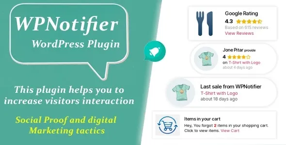 WPNotifier  – Notification Plugin For Visitors Attention and Social Proof