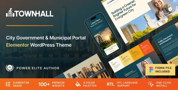 Town Hall – Municipal Portal & Local City Government WordPress Theme
